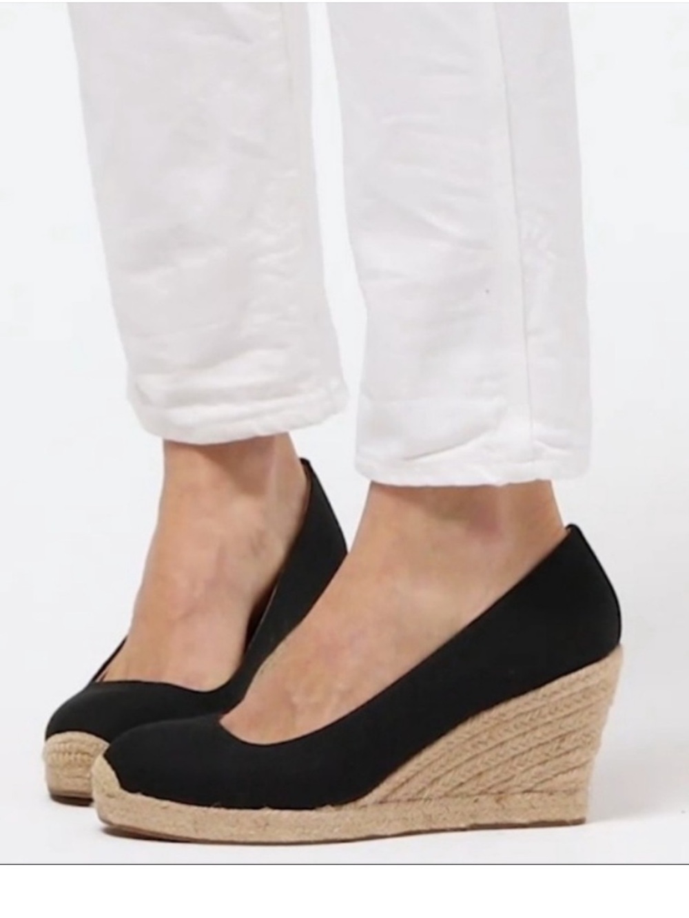 J Crew Seville Black Canvas Espadrille Wedge (NWOT) - Picture 2 of 14